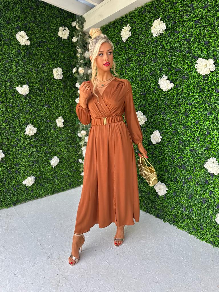 Noelle Belted Maxi Dress Hazel