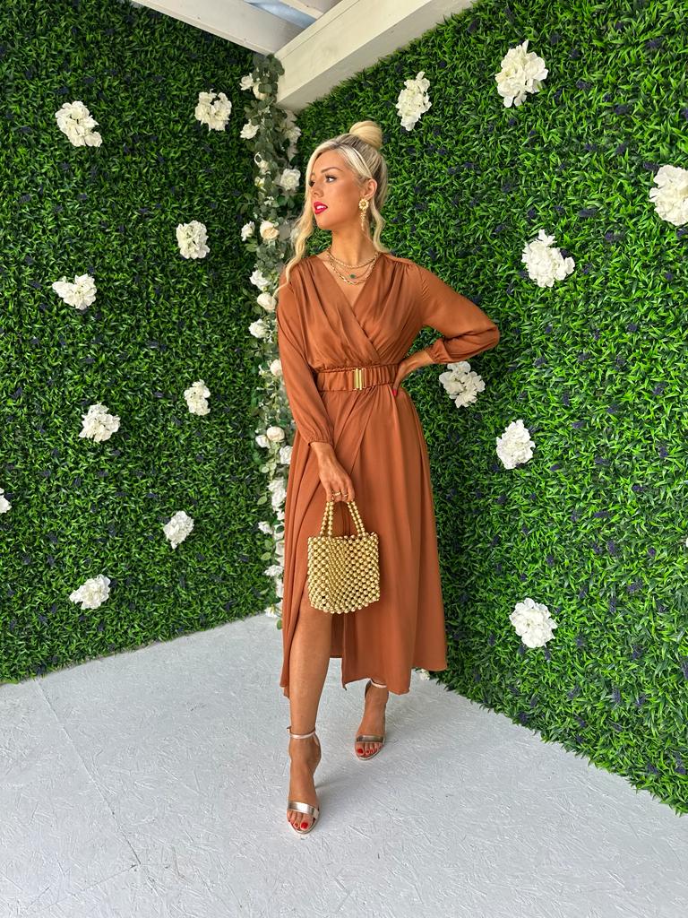 Noelle Belted Maxi Dress Hazel