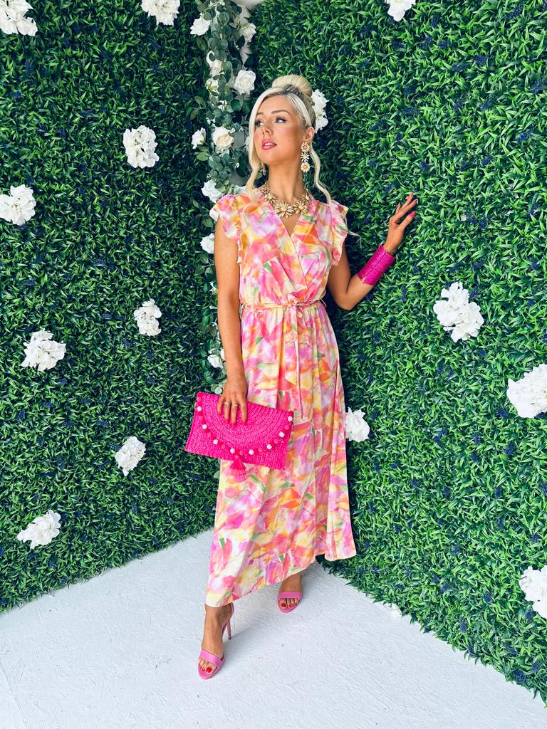 Alli Frill Detail Dress Floral Mix