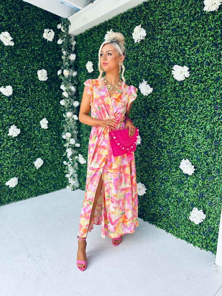 Alli Frill Detail Dress Floral Mix