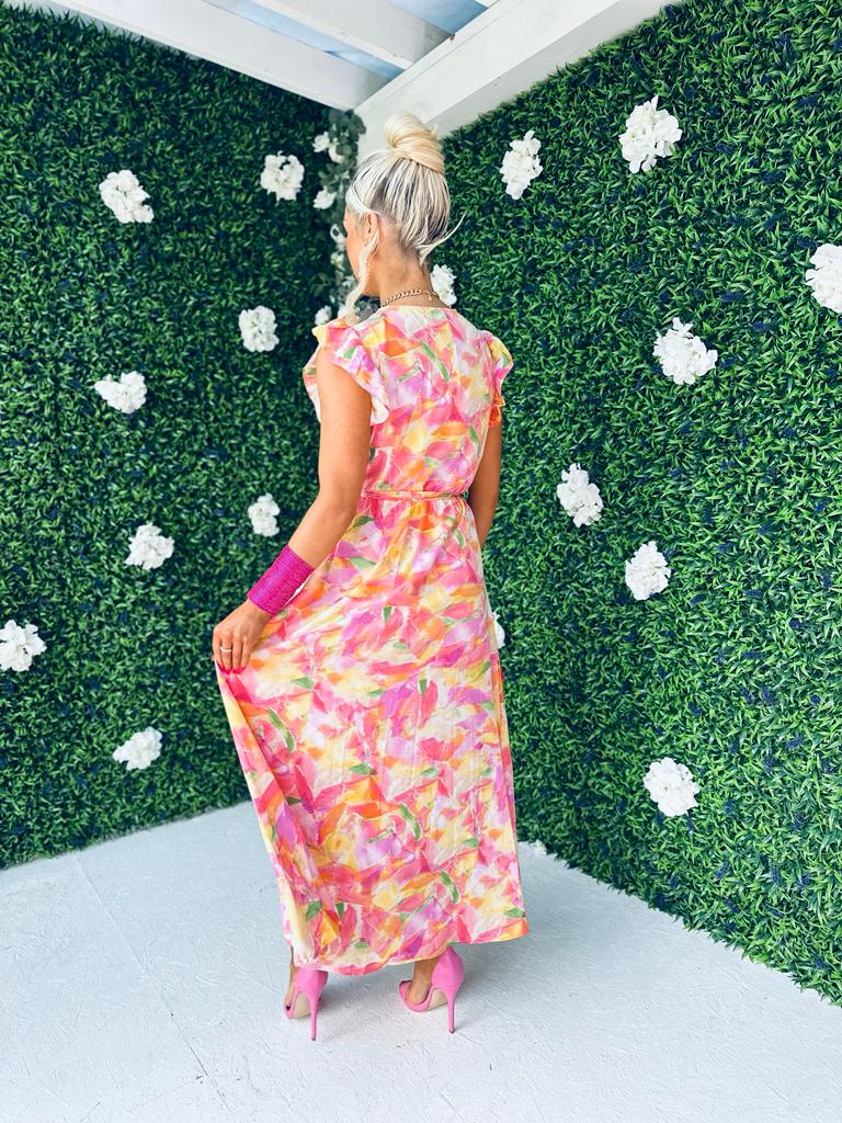 Alli Frill Detail Dress Floral Mix