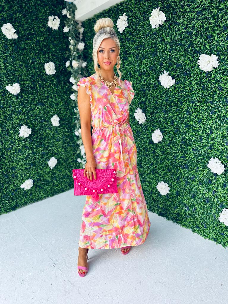 Alli Frill Detail Dress Floral Mix