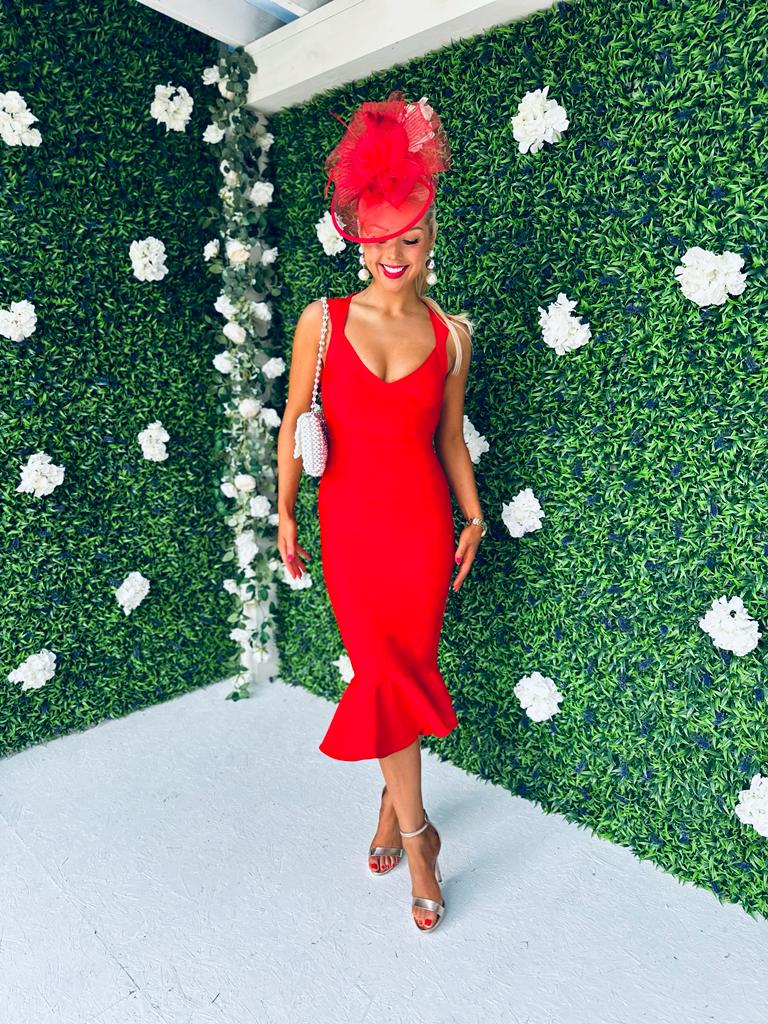 Cher Occasion Midi Dress Rouge