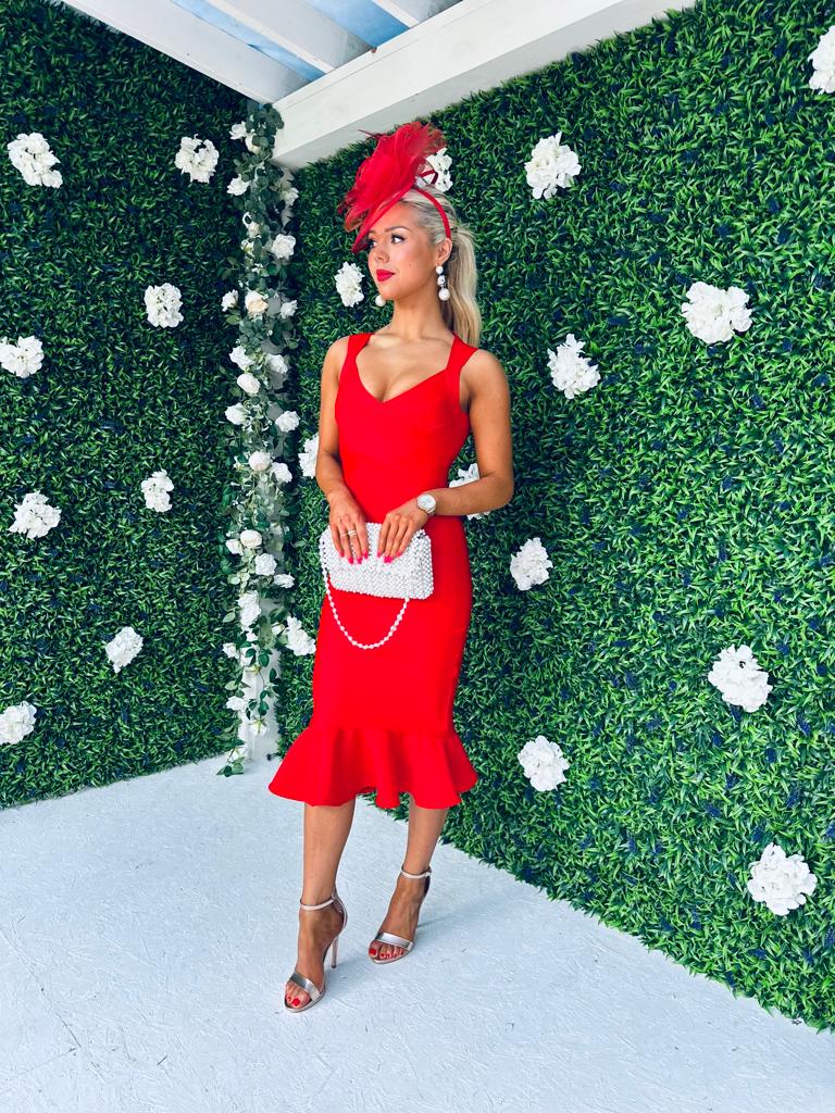 Cher Occasion Midi Dress Rouge