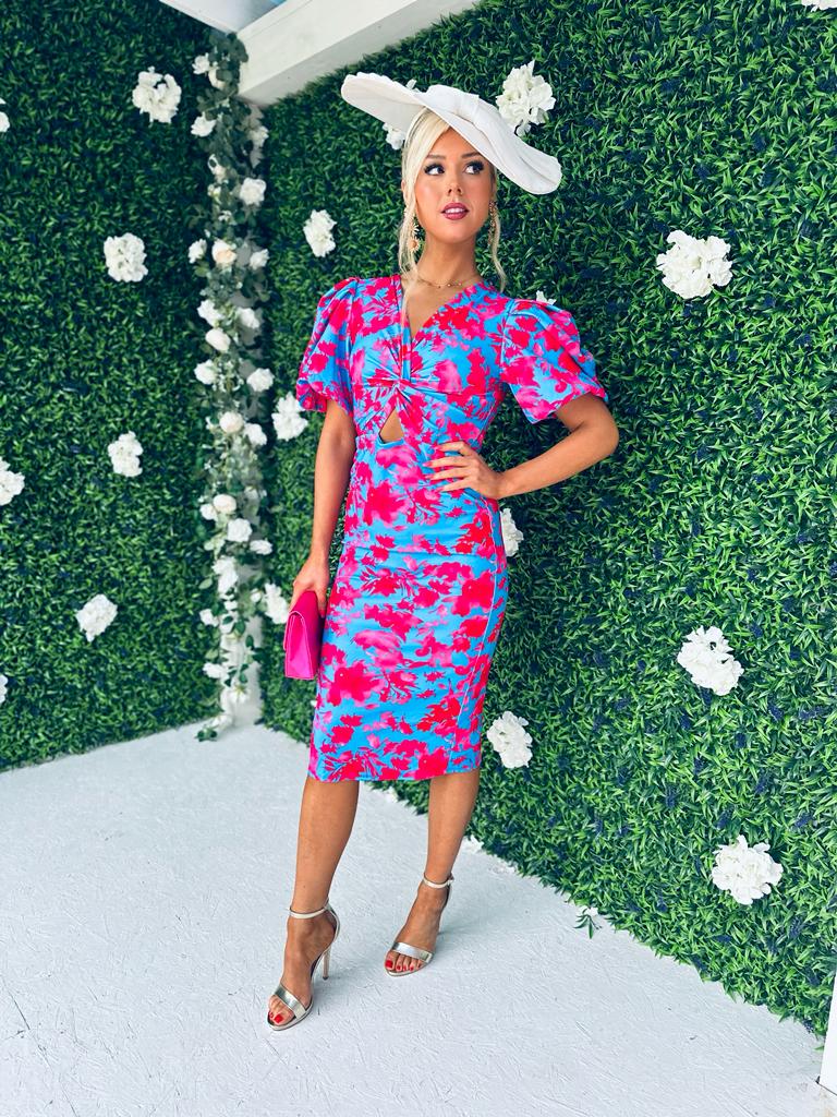 Jan Detailed Midi Dress Sky
