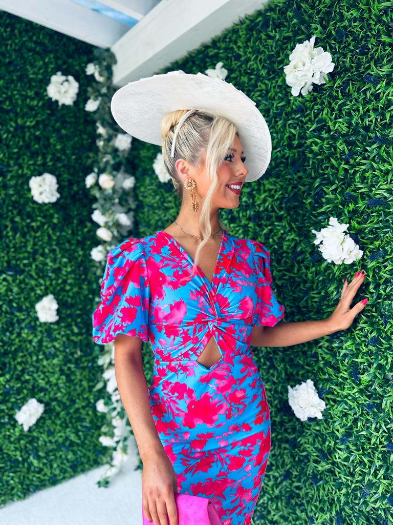 Jan Detailed Midi Dress Sky