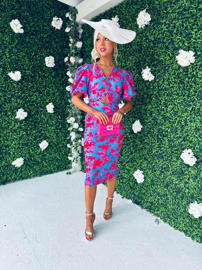 Jan Detailed Midi Dress Sky