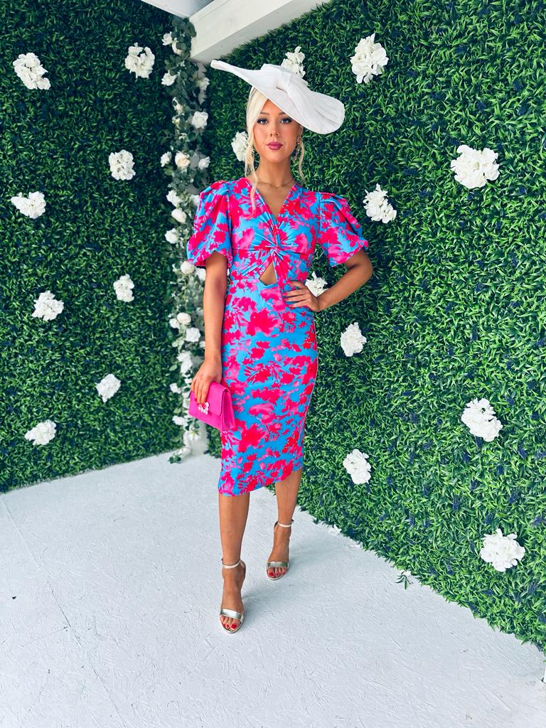 Jan Detailed Midi Dress Sky