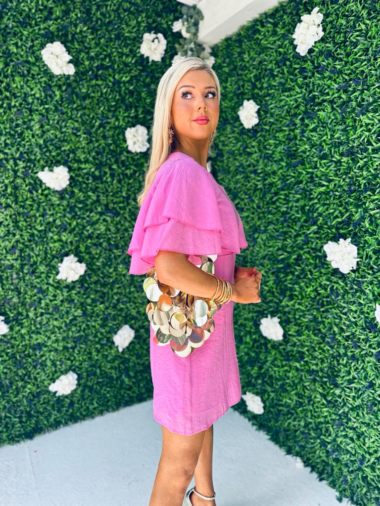 Sinead Detail Mini Dress Pink