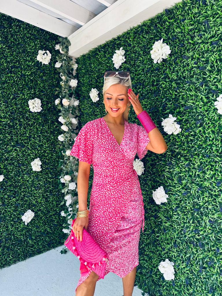 Esme Midi Dress Splash Pink