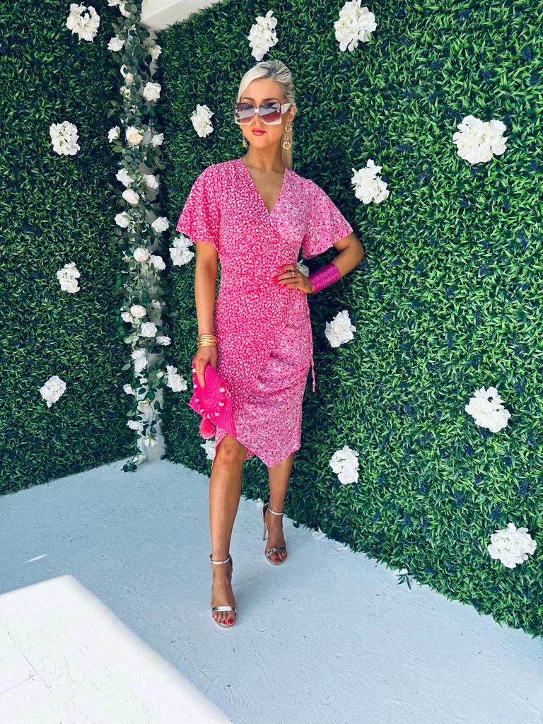 Esme Midi Dress Splash Pink