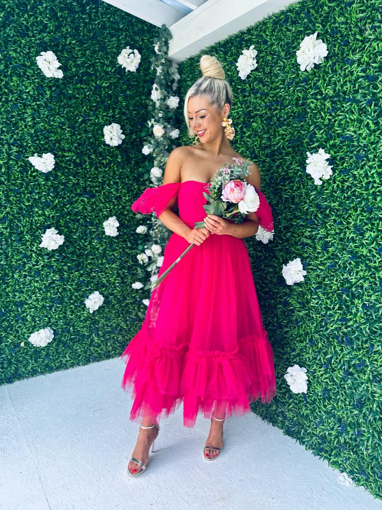 Jayn Occasion Maxi Dress Hot Pink