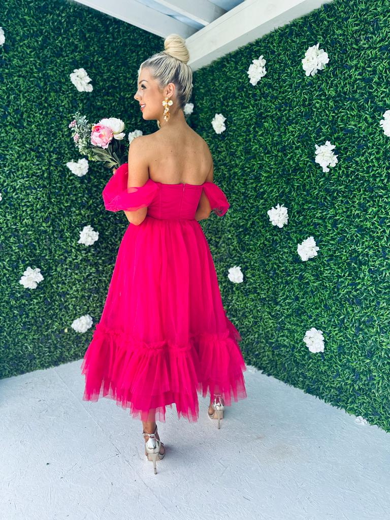 Jayn Occasion Maxi Dress Hot Pink