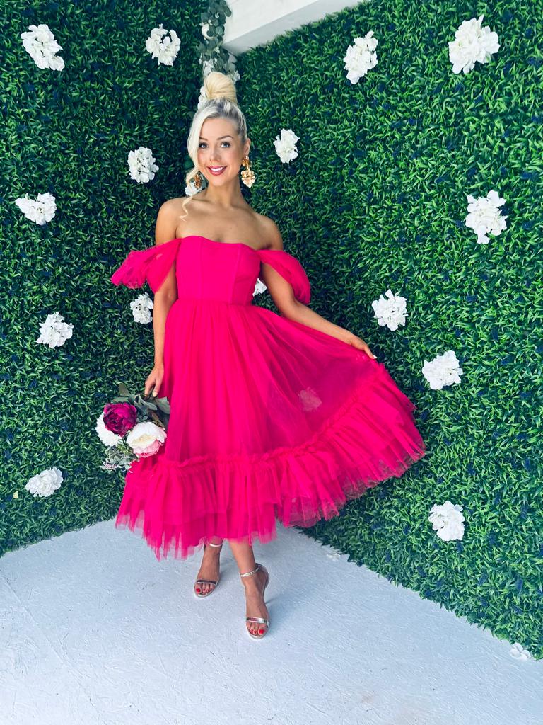 Jayn Occasion Maxi Dress Hot Pink