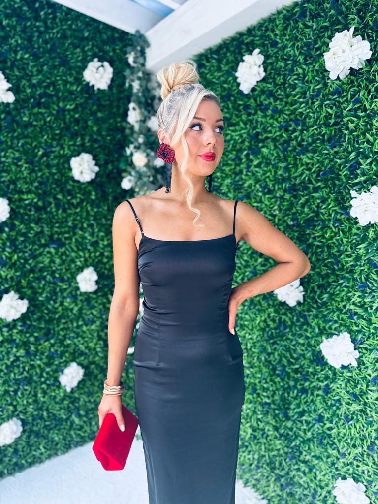 Kenzie Occasion Slinky Dress Black