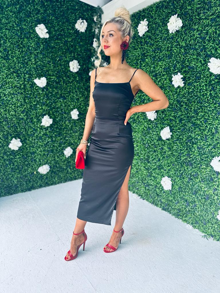 Kenzie Occasion Slinky Dress Black