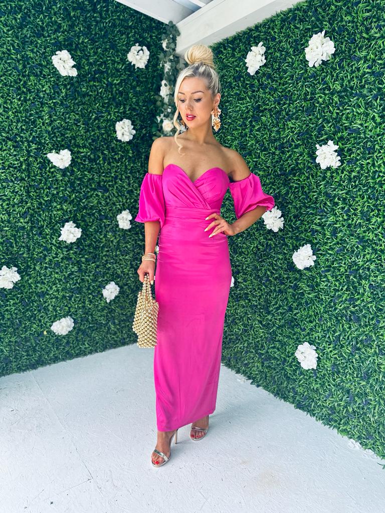 Kara Occasion Maxi Dress Hot Pink