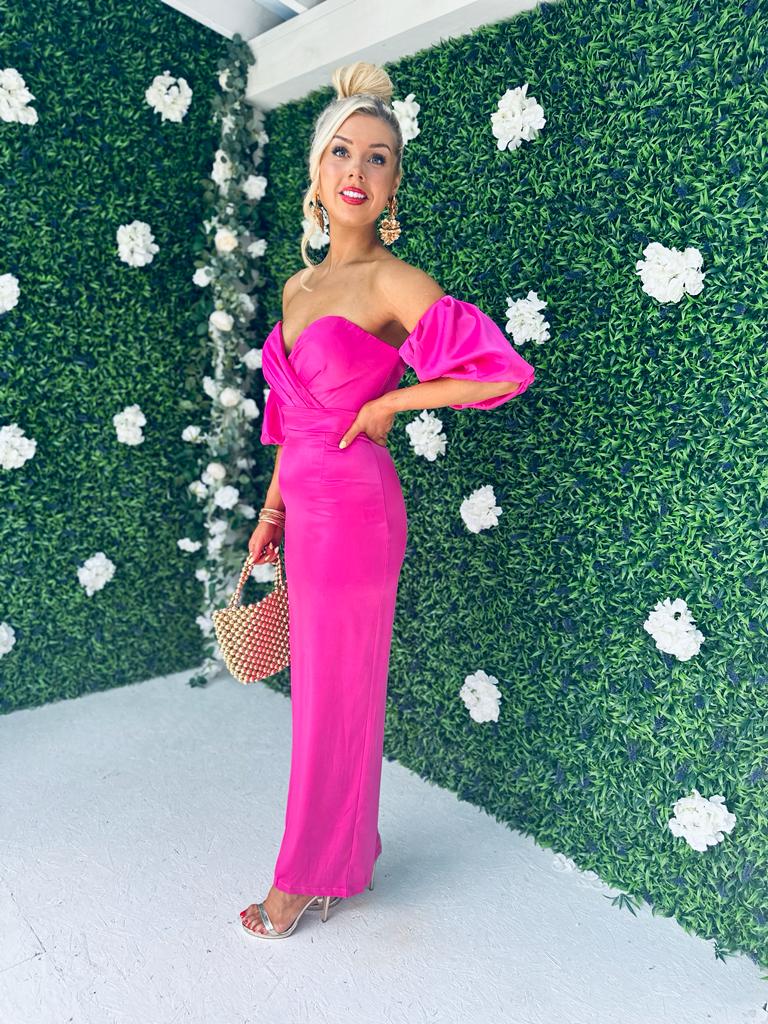 Kara Occasion Maxi Dress Hot Pink