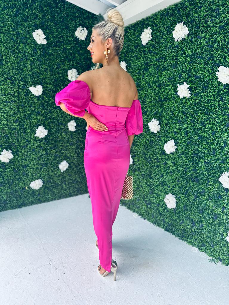 Kara Occasion Maxi Dress Hot Pink