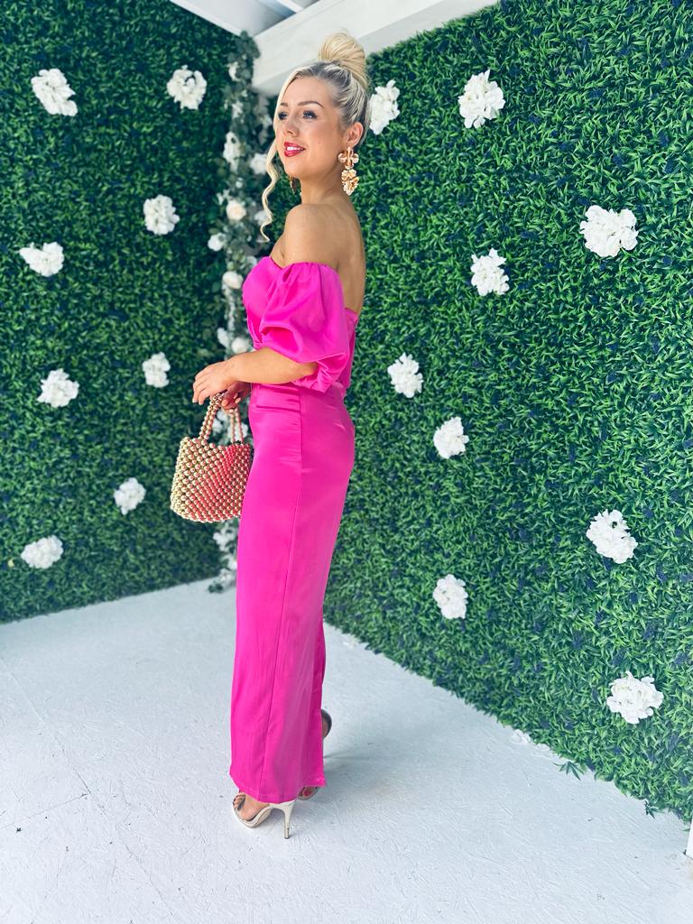 Kara Occasion Maxi Dress Hot Pink