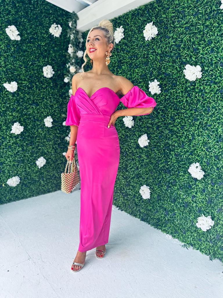 Kara Occasion Maxi Dress Hot Pink