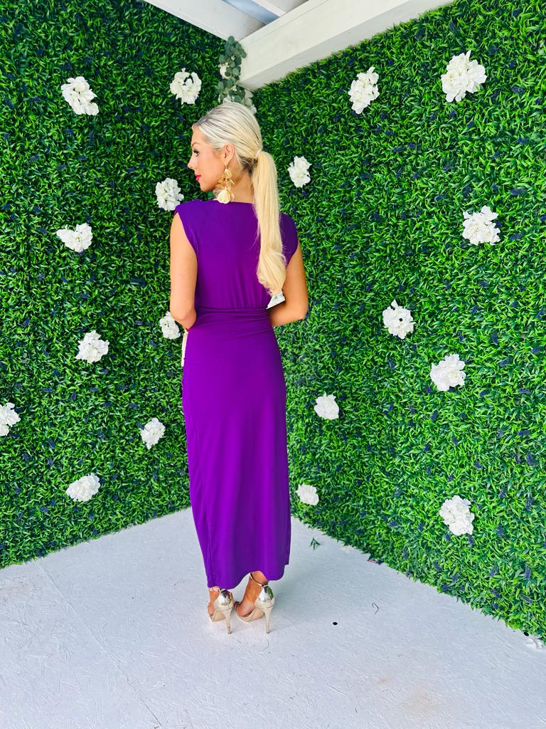Freah Plunge Dress Violet