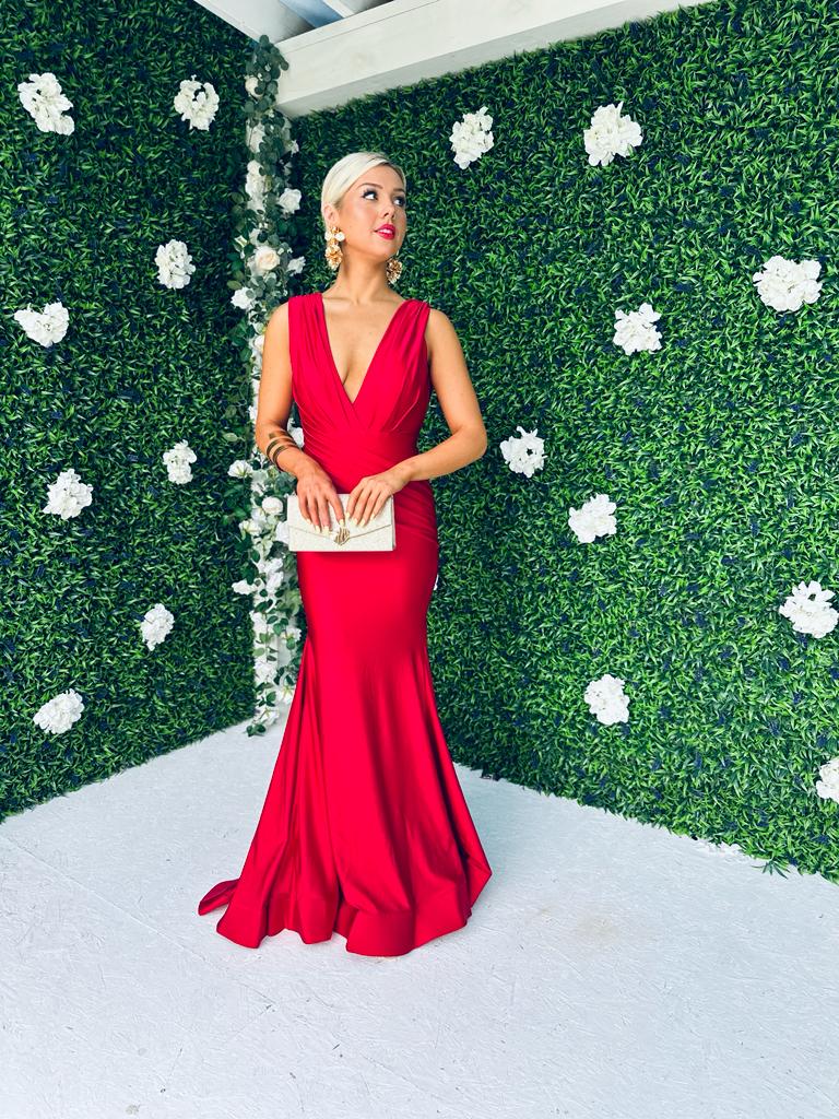 Paris Evening Maxi Dress Rouge