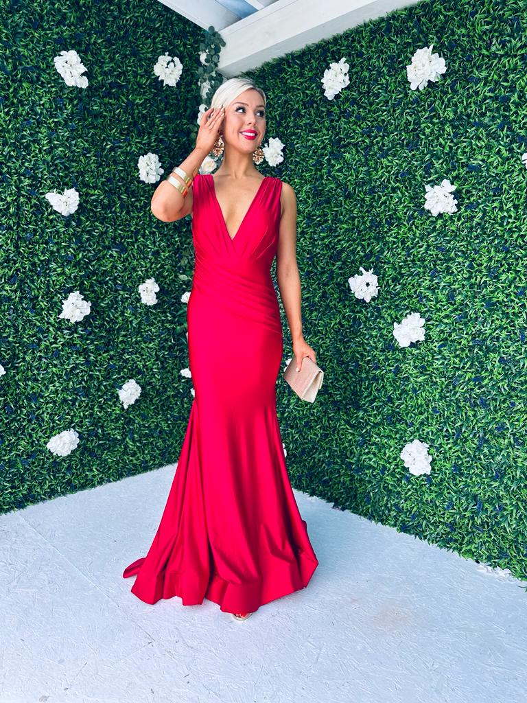 Paris Evening Maxi Dress Rouge