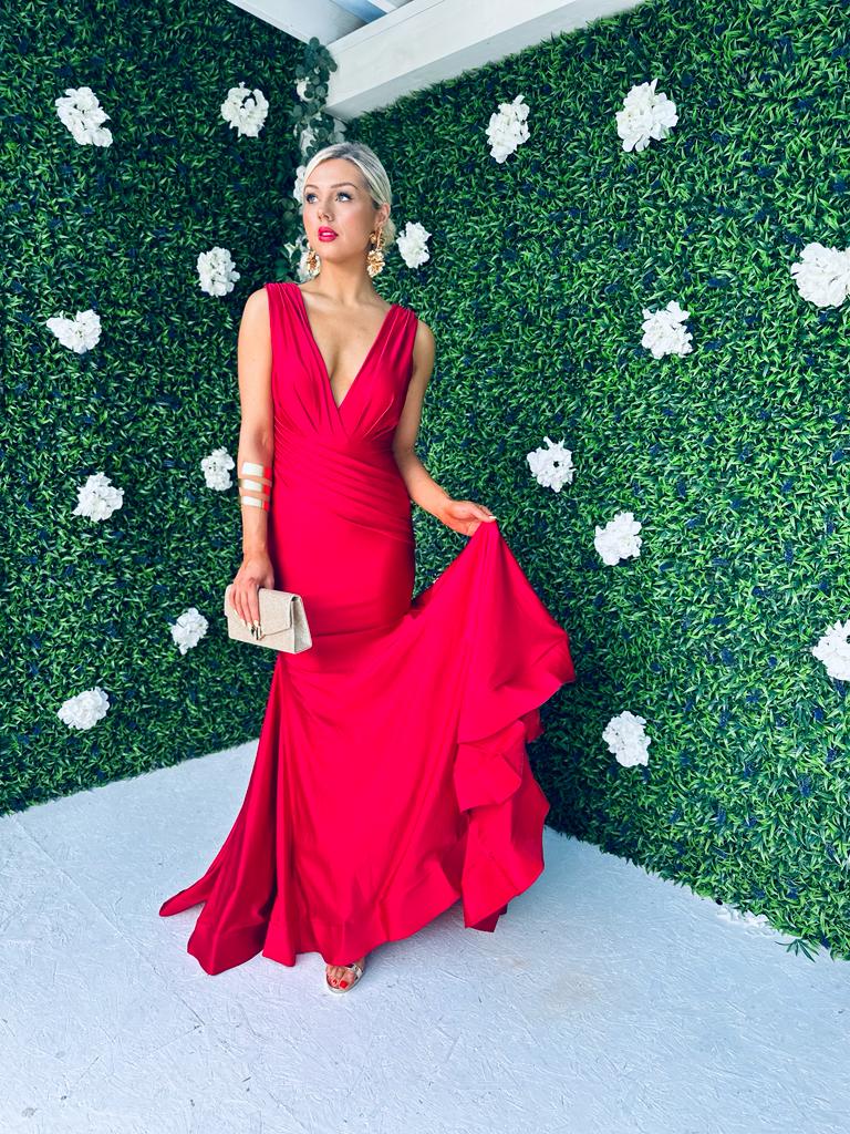 Paris Evening Maxi Dress Rouge