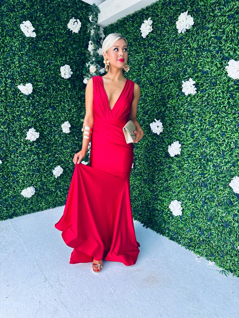 Paris Evening Maxi Dress Rouge