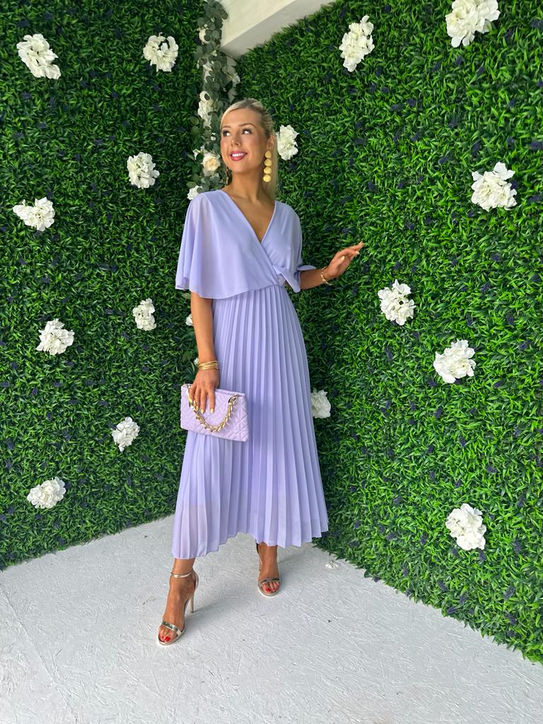 Fergie Pleated Dress Lavender