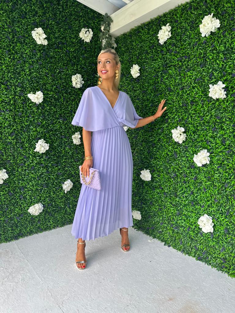 Fergie Pleated Dress Lavender