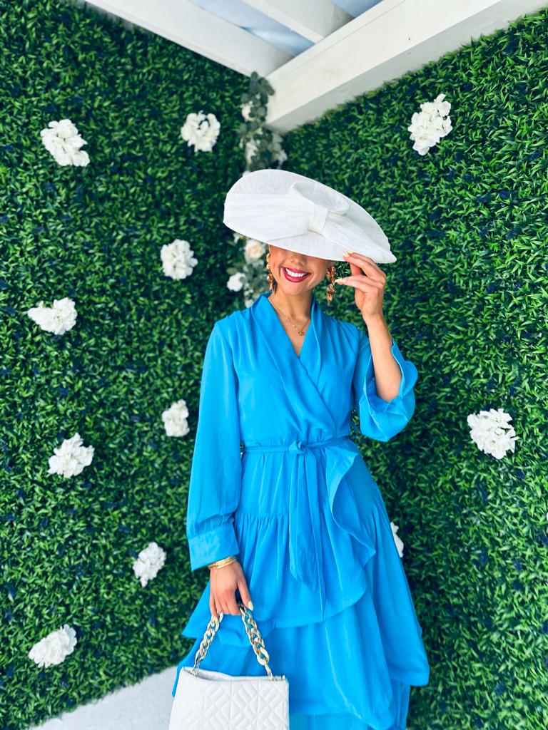 Jen Layered Midi Dress Sky Blue
