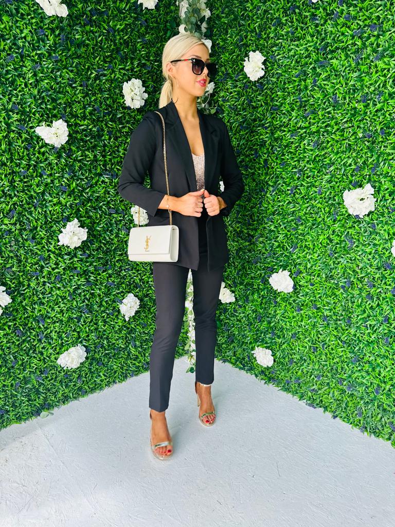 Glenda Double Breasted Suit Black