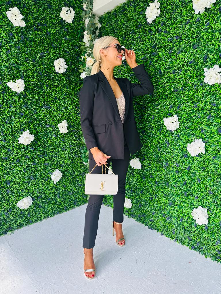 Glenda Double Breasted Suit Black