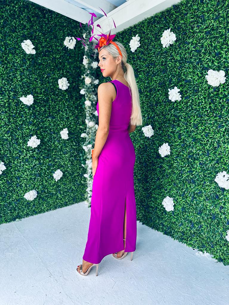 Phebe Cape Bodycon Dress Orchid