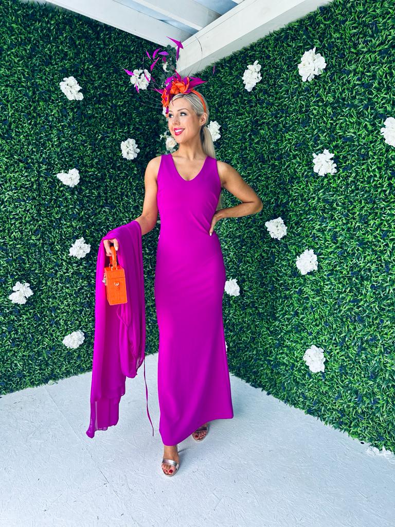 Phebe Cape Bodycon Dress Orchid