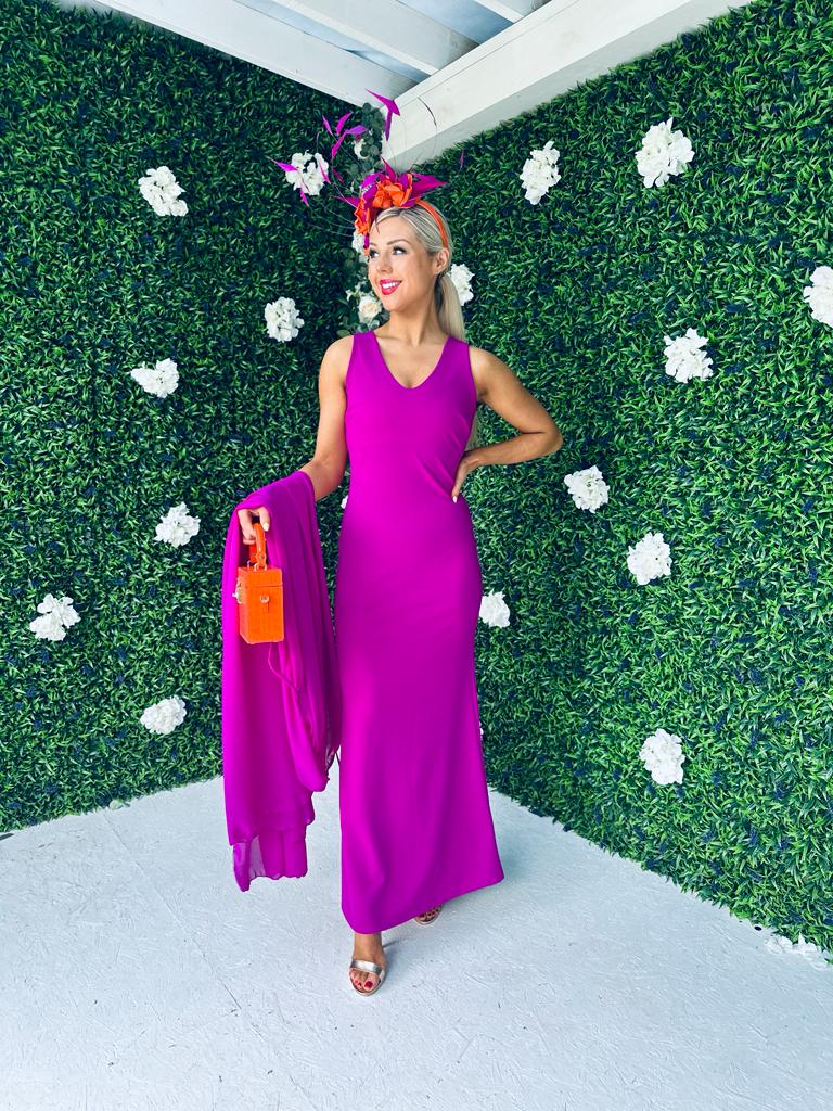 Phebe Cape Bodycon Dress Orchid