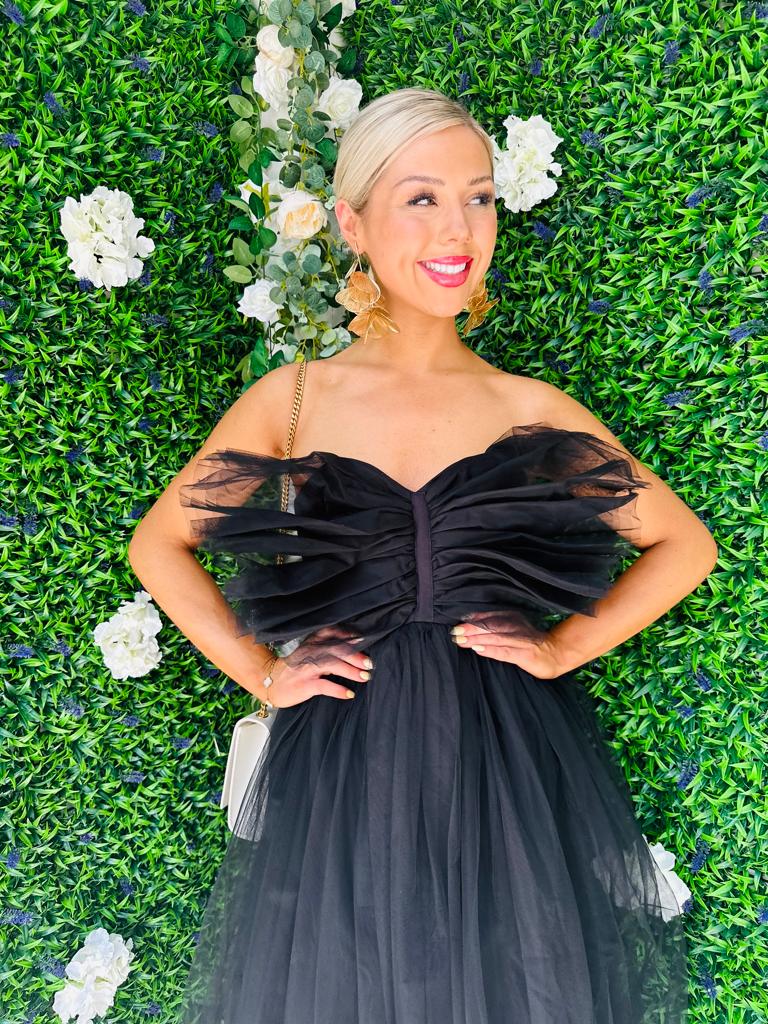 Beki Bow Occasion Dress Black