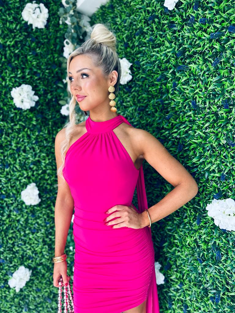 Clarice Mini Bodycon Dress Cerise