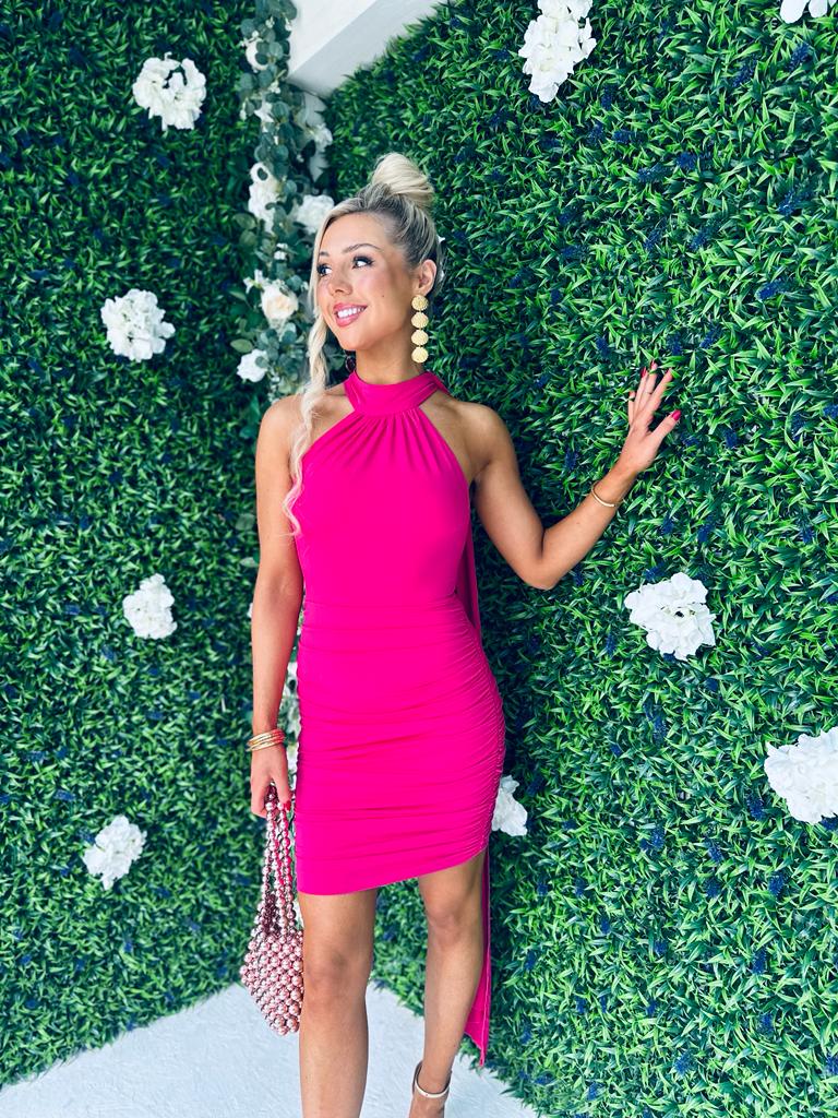 Clarice Mini Bodycon Dress Cerise