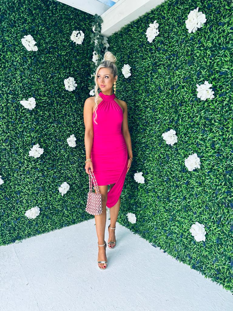 Clarice Mini Bodycon Dress Cerise