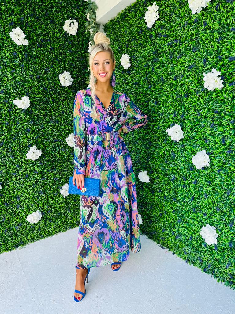 Aoife Boho Midaxi Dress Violet