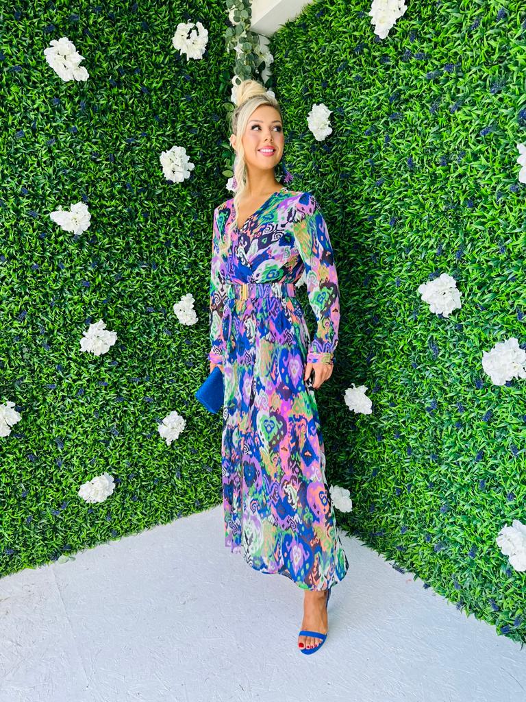 Aoife Boho Midaxi Dress Violet