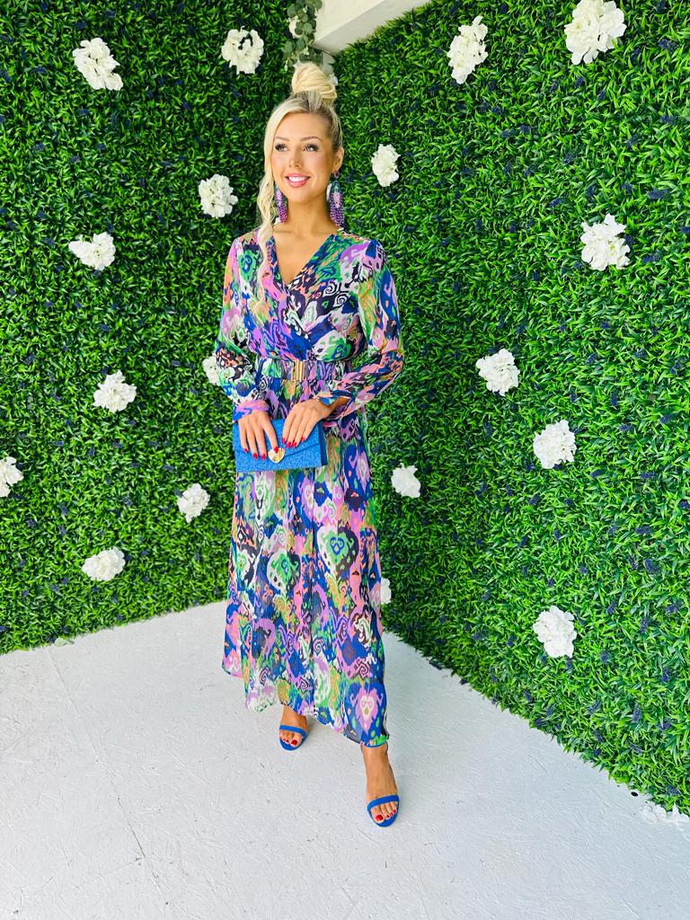 Aoife Boho Midaxi Dress Violet