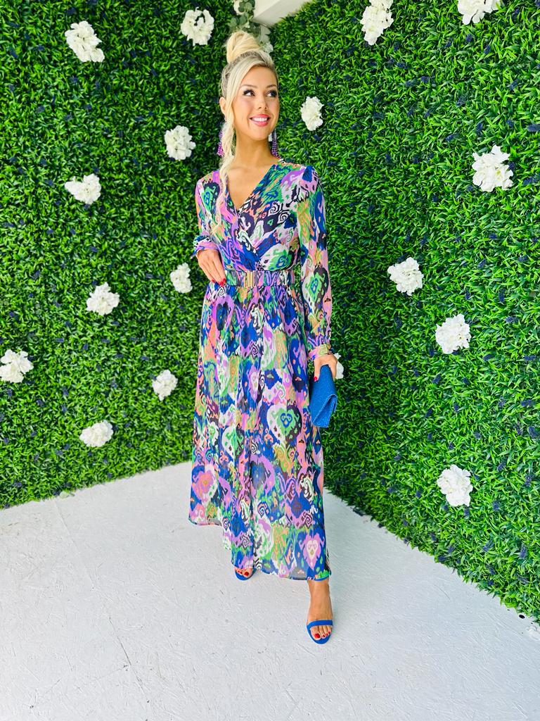 Aoife Boho Midaxi Dress Violet
