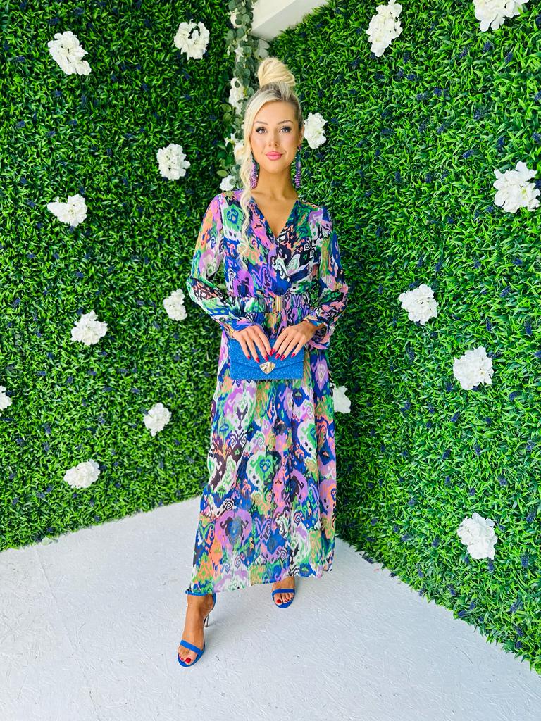 Aoife Boho Midaxi Dress Violet