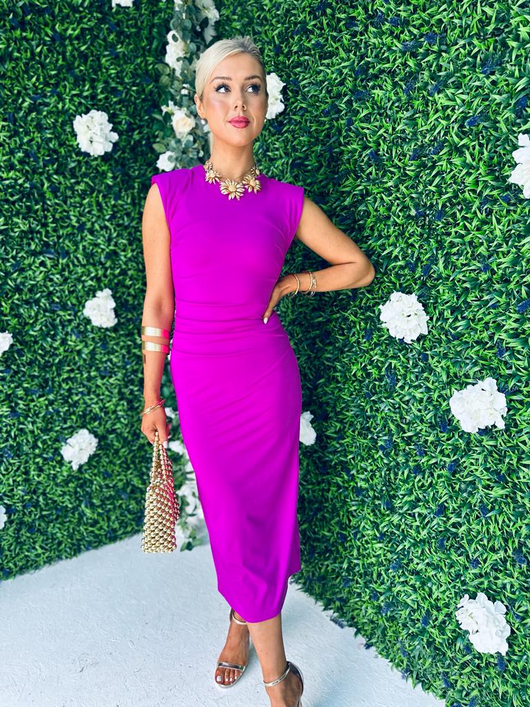 Rubi Ruched Dress Orchid