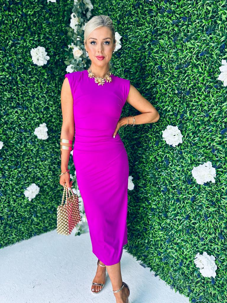 Rubi Ruched Dress Orchid