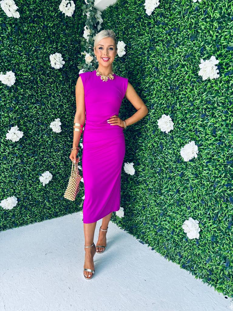 Rubi Ruched Dress Orchid